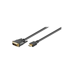 Goobay DVI-D to HDMI Cable 5m - High-Quality Black Video Connection for Optimal Performance!